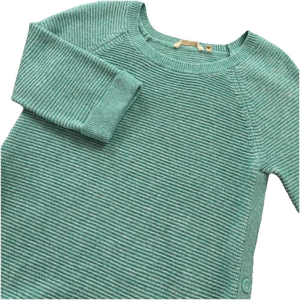 Soft Surroundings Women’s Size Large Tunic Sweater Turquoise 3/4 Sleeves
